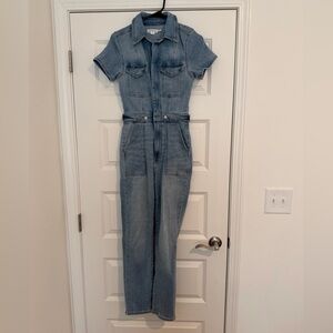 GOOD AMERICAN Denim Fit For Success Jumpsuit size small